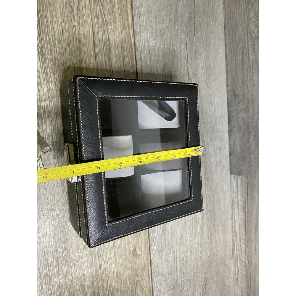 Fossil Watch Display Case Jewelry Box Organizer Storage Container Holder Black